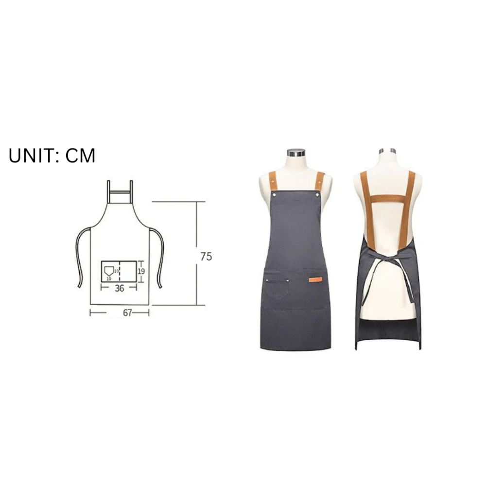 Premium Canvas Cross-Back Apron with Pockets