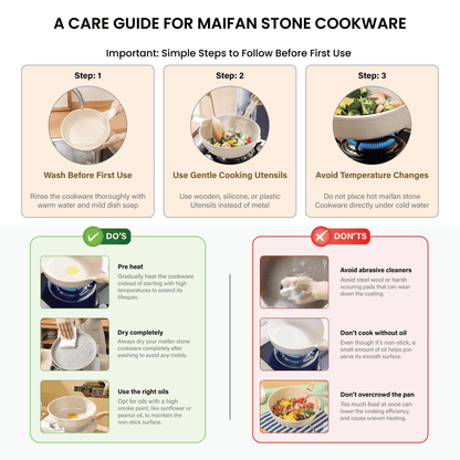 Multi-Compartment Non-Stick Maifan Stone Cooking Pan