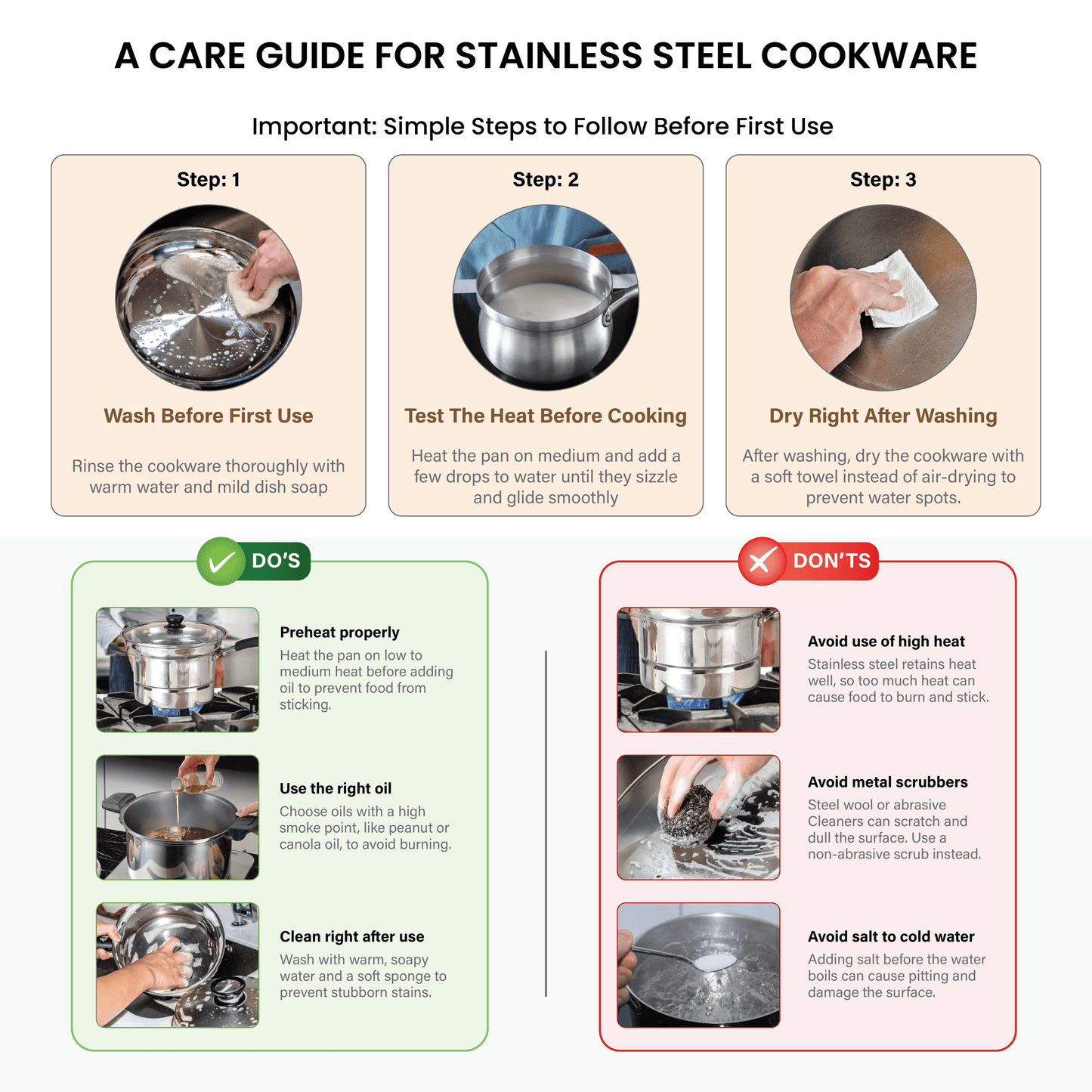 Multi-Purpose Stainless Steel Honeycomb Frying Wok With Lid (32cm)