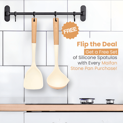 Maifan Stone Non-Stick Flat Bottom Frying Pan (White-28cm)