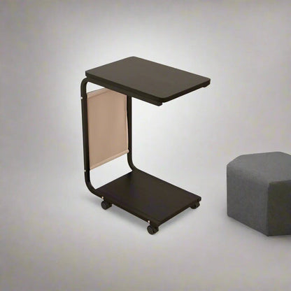 Double-Layer Wheeled Bedside Table for Modern Small Spaces