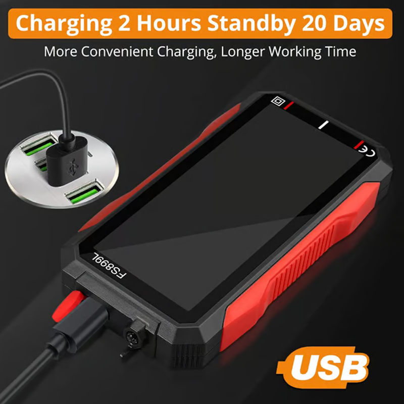USB Rechargeable Digital Multimeter – Auto-Ranging, LCD Backlight & Portable Design