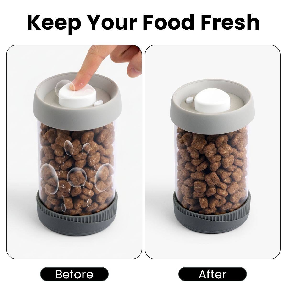 Premium Microwave Safe Borosilicate Glass Canister with Vacuum Lid(1000ml)