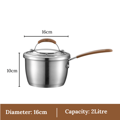 Multi-Purpose Stainless Steel Cooking & Steaming Pot (2Litre)